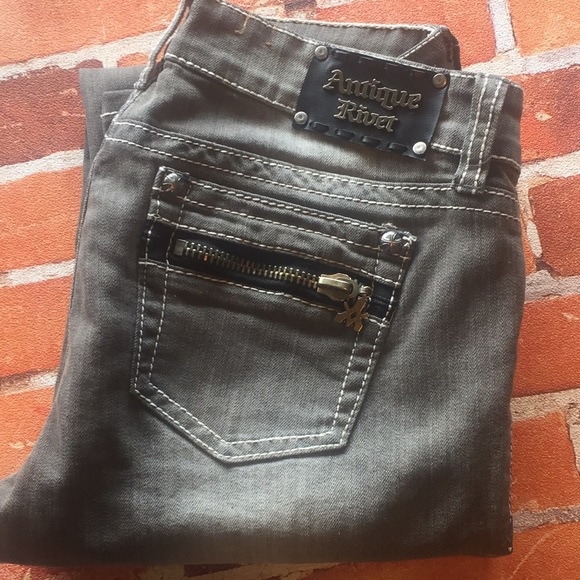 Antique Rivet Skinny Jeans - Picture 2 of 8